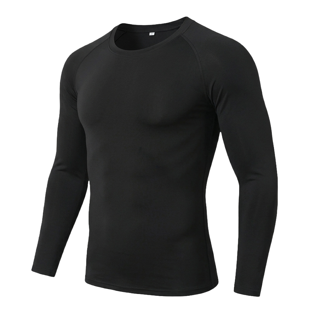 Key Kollections Men’s Compression Long Sleeve T-Shirt – Premium Slim Fit Shaping Shirt