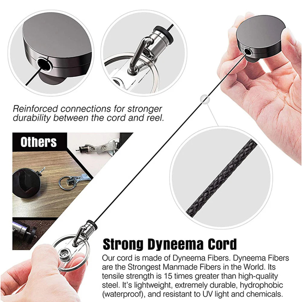 New Wire Rope Camping Telescopic Burglar Chain Car Key Holder Tactical Keychain Outdoor Keyring Return Retractable Women Men
