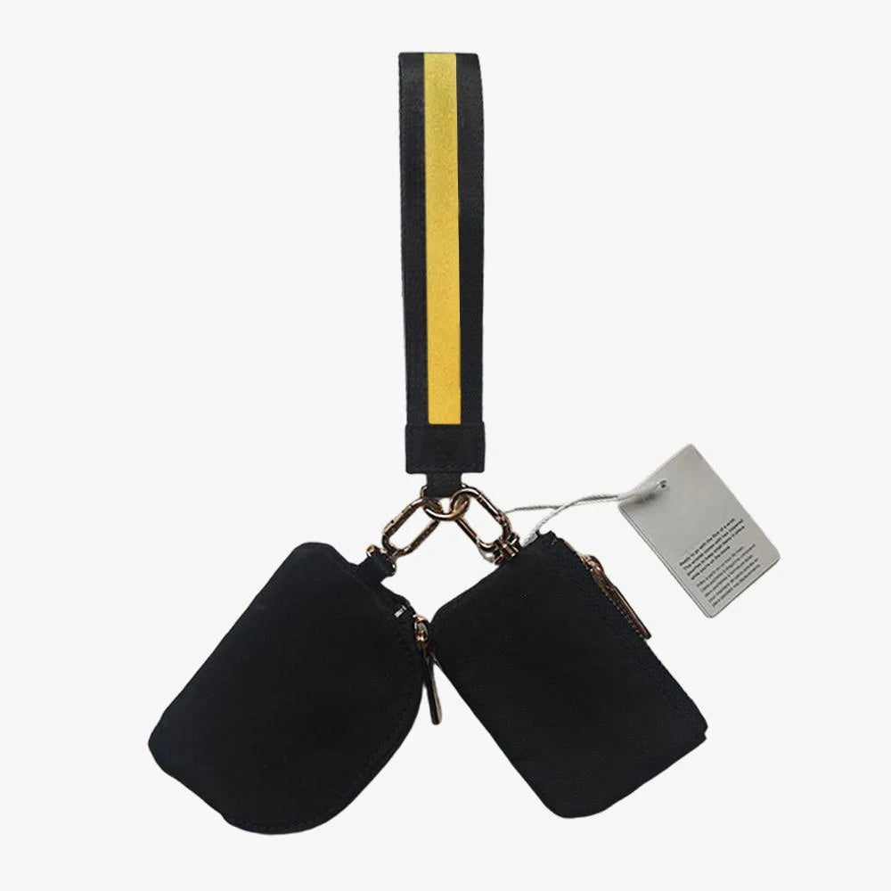 USA Oversea Warehouse Hot Sales High Quality Dual Pouch Bag Mini Nylon Pouch Wristlet Keychain Bag for Traveling Out