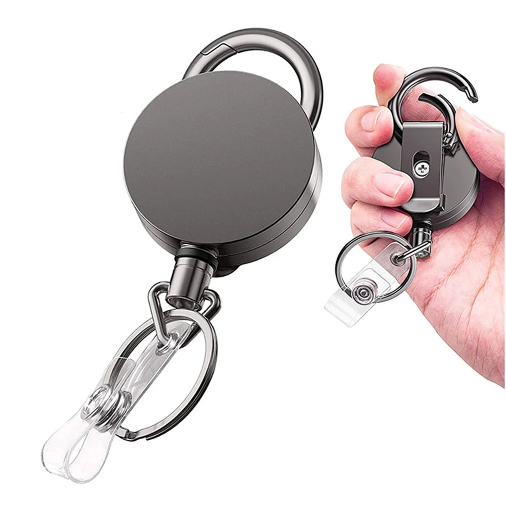 New Wire Rope Camping Telescopic Burglar Chain Car Key Holder Tactical Keychain Outdoor Keyring Return Retractable Women Men