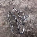 Men's Motorcyle KeyChain Jean Biker Wallet Belts Chain Skull Charm Gothic Rock Skull Pants Trousers Waist Key Men's  Keyring