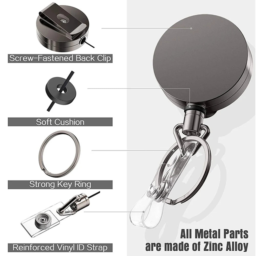 New Wire Rope Camping Telescopic Burglar Chain Car Key Holder Tactical Keychain Outdoor Keyring Return Retractable Women Men