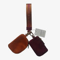 USA Oversea Warehouse Hot Sales High Quality Dual Pouch Bag Mini Nylon Pouch Wristlet Keychain Bag for Traveling Out