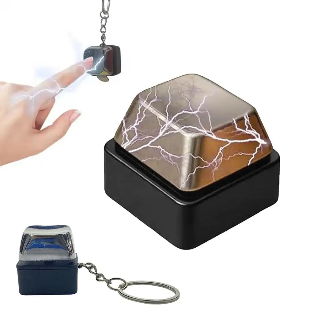 Creative Electric Keyboard Keychain Street Trick Novelty Item Keychain Novelty Prank Toys Shocking Handshake Trick Clicker Toy
