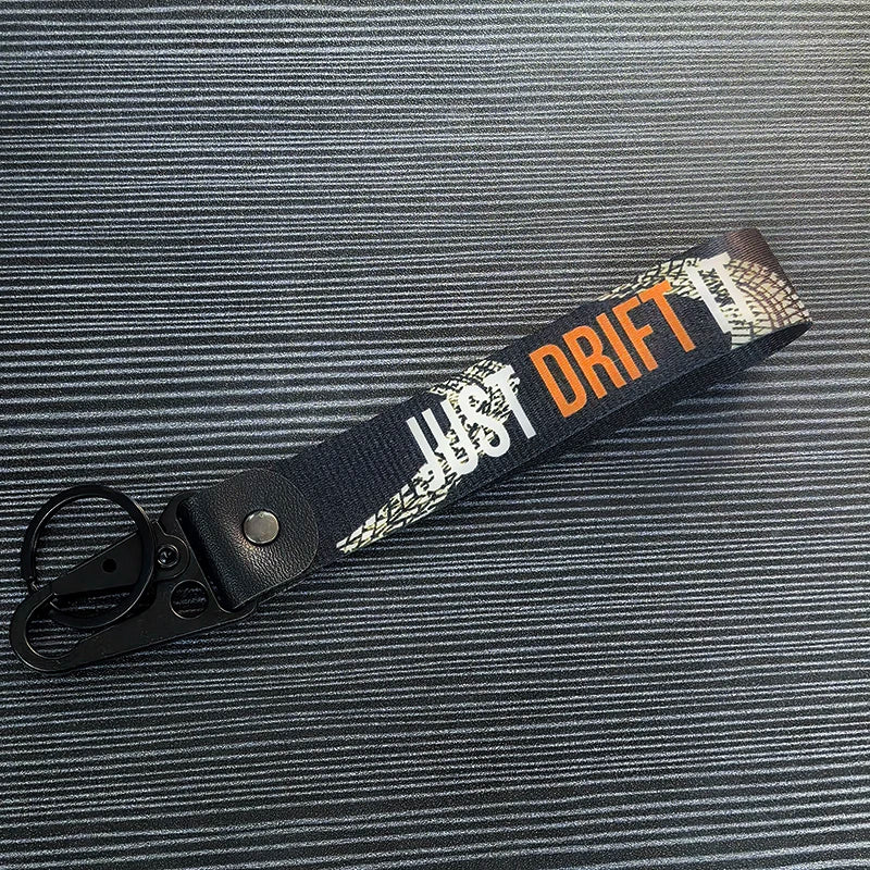 Nylon Key Strap Embroidery Lanyard | JDM Racing Car Keychain