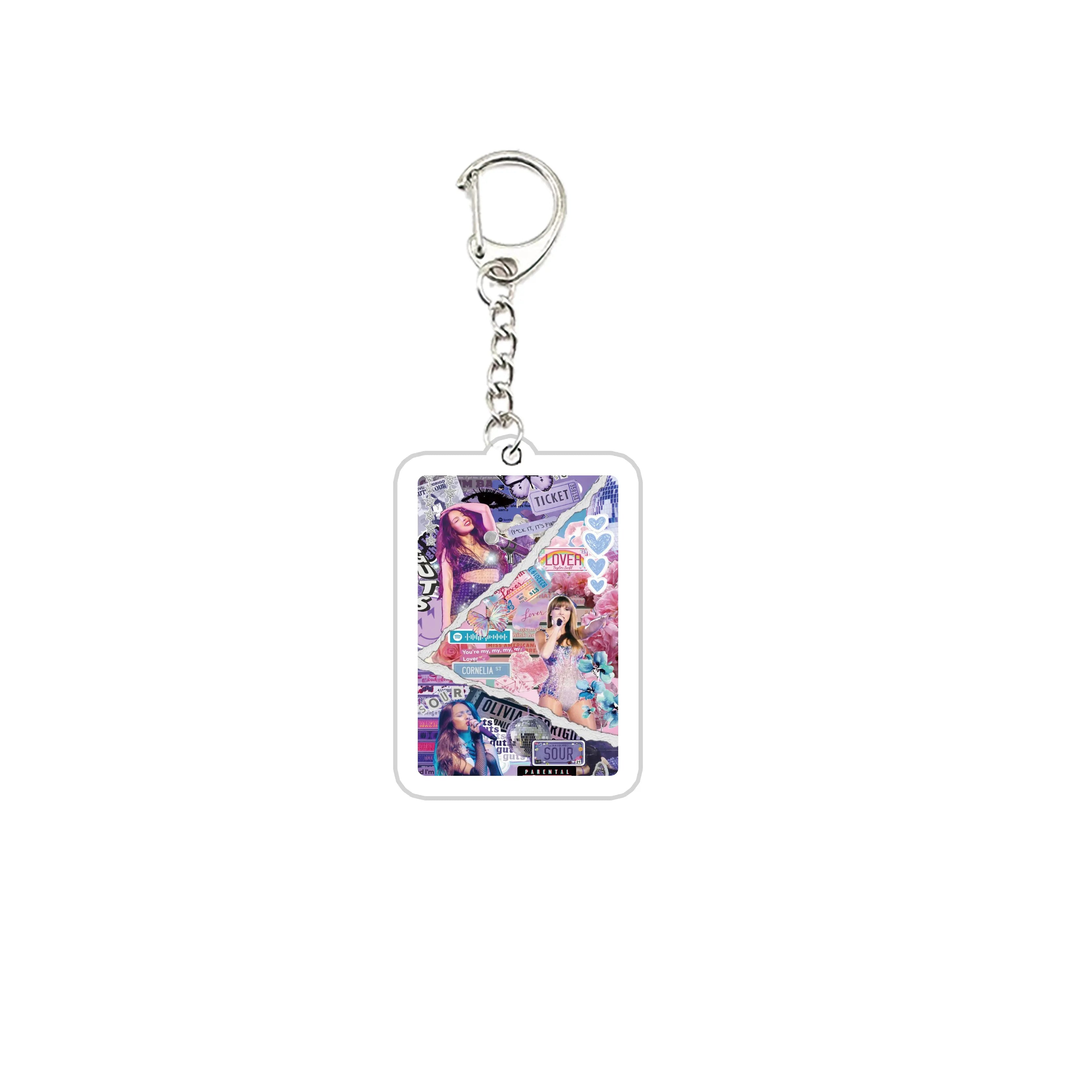Popular Singer Key Chain Key Ring Keychain for Accessories Bag Acrylic Funny Pendant Keyring  Chains Jewelry Fans Gifts