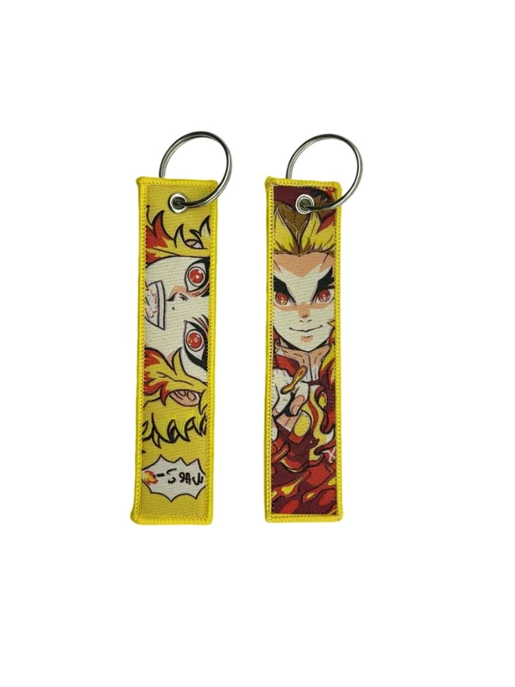 Anime embroidery Key Jet Tag Key chain Cartoon Keychains Key Ring Holder Pendant Gift Wholesale keychain accessories Key