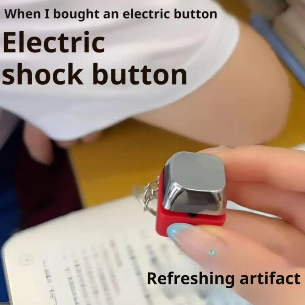 Creative Electric Keyboard Keychain Street Trick Novelty Item Keychain Novelty Prank Toys Shocking Handshake Trick Clicker Toy