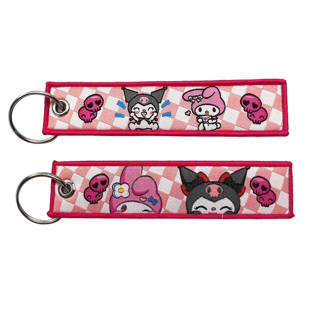 Anime Embroidery Jet Key Tag Comic Key chain Key Fobs Cartoon Keychains Accessories For Motorcycles Key ring wholesale Pendant