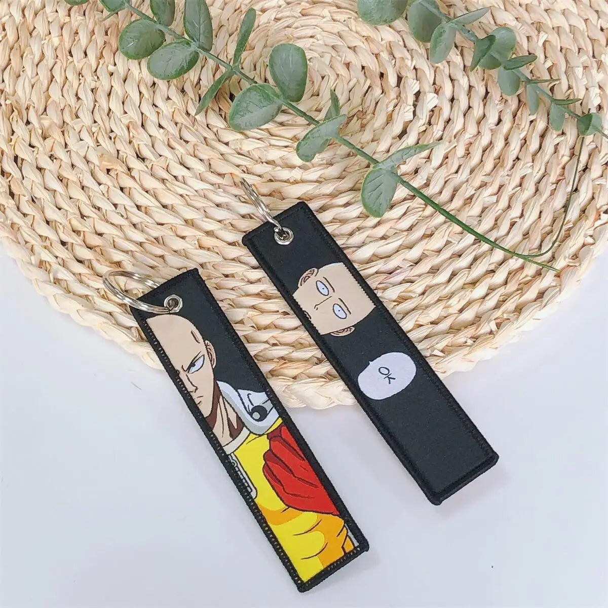 Anime Embroidery Jet Key Tag Comic Key chain Key Fobs Cartoon Keychains Accessories For Motorcycles Key ring wholesale Pendant