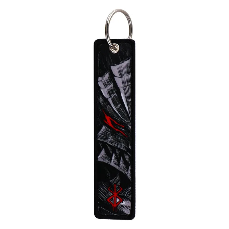 Anime JOJO's Bizarre Adventure Embroidery Keychain – Woven Fabric Pendant, Decorative Key Chain for Bags, Business Gift for Fans