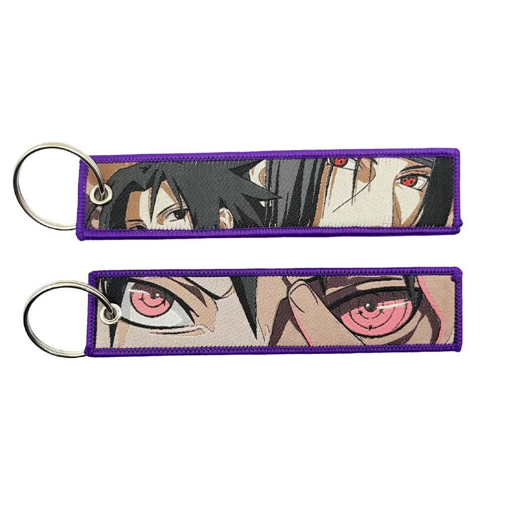 Classic Cartoon Keychain Anime Game Key Chain Accessories Keychains for Motorcycles and Cars Key Tag New Embroidery Key Fobs