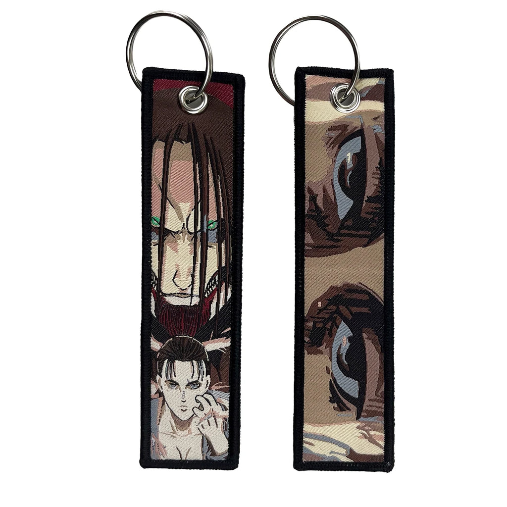Anime Embroidery Jet Key Tag Comic Key chain Key Fobs Cartoon Keychains Accessories For Motorcycles Key ring wholesale Pendant