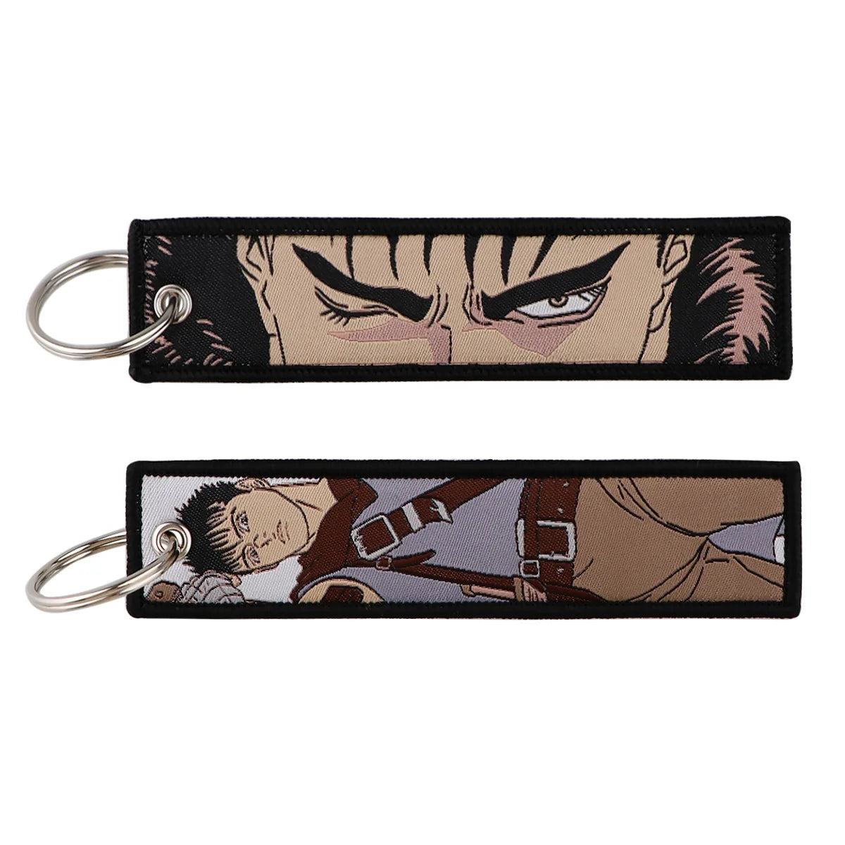 Anime JOJO's Bizarre Adventure Embroidery Keychain – Woven Fabric Pendant, Decorative Key Chain for Bags, Business Gift for Fans