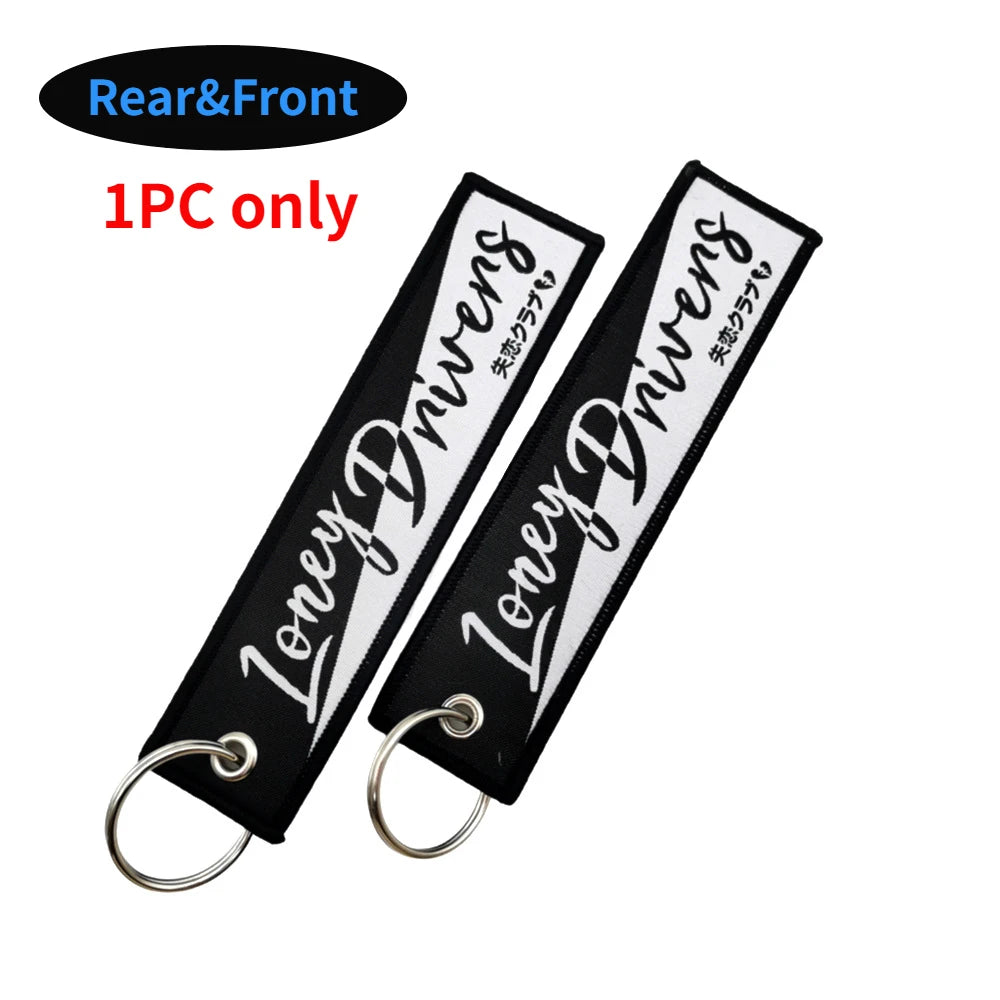 Men's Wallets Keychain Embroidered Fabric Keyring Keychain for Car Motorcycle Keys Key Organizer Holder Biker Accessories Gift