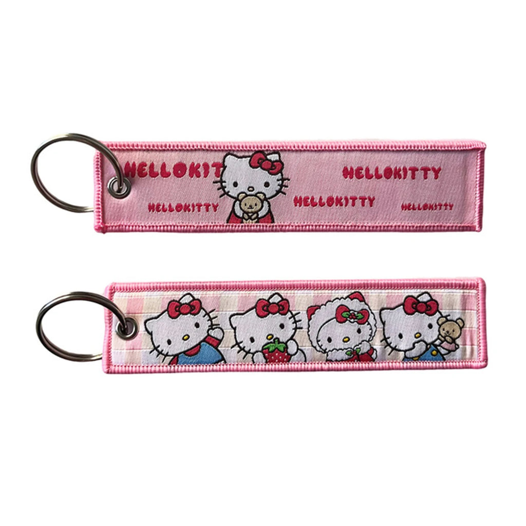 Anime Embroidery Jet Key Tag Comic Key chain Key Fobs Cartoon Keychains Accessories For Motorcycles Key ring wholesale Pendant