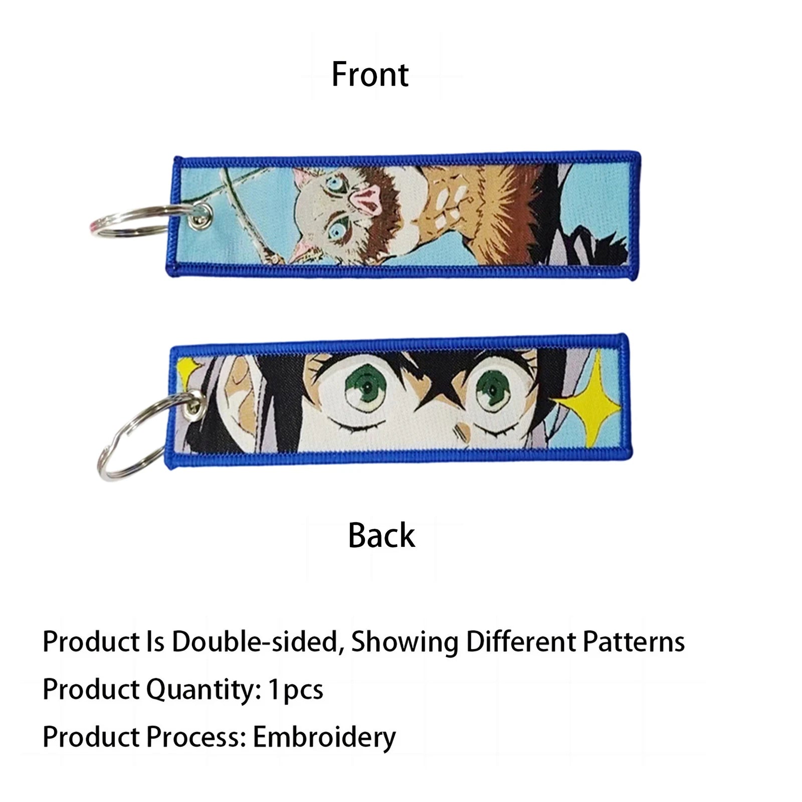 Anime Embroidery Jet Key Tag Comic Key chain Key Fobs Cartoon Keychains Accessories For Motorcycles Key ring wholesale Pendant