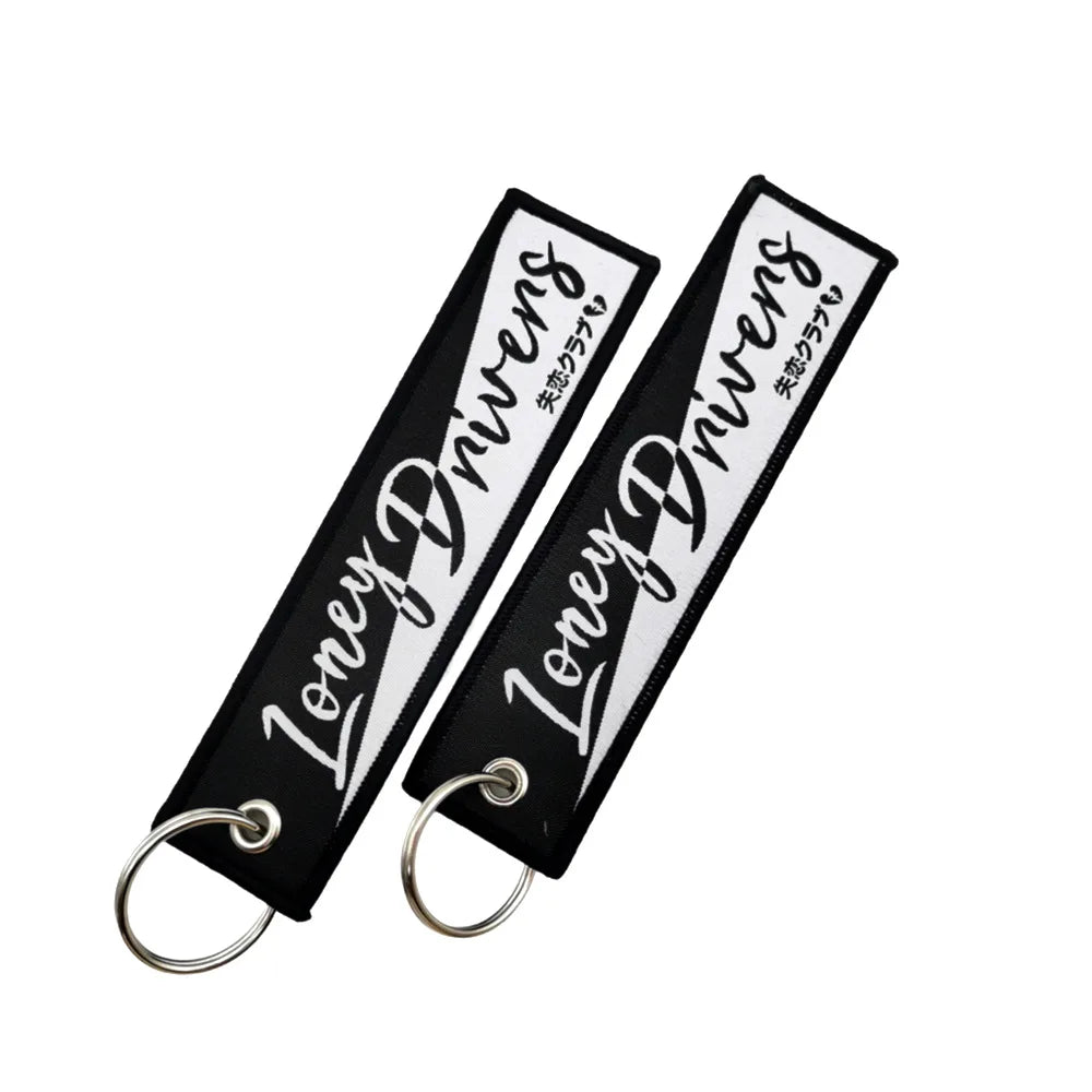 Men's Wallets Keychain Embroidered Fabric Keyring Keychain for Car Motorcycle Keys Key Organizer Holder Biker Accessories Gift