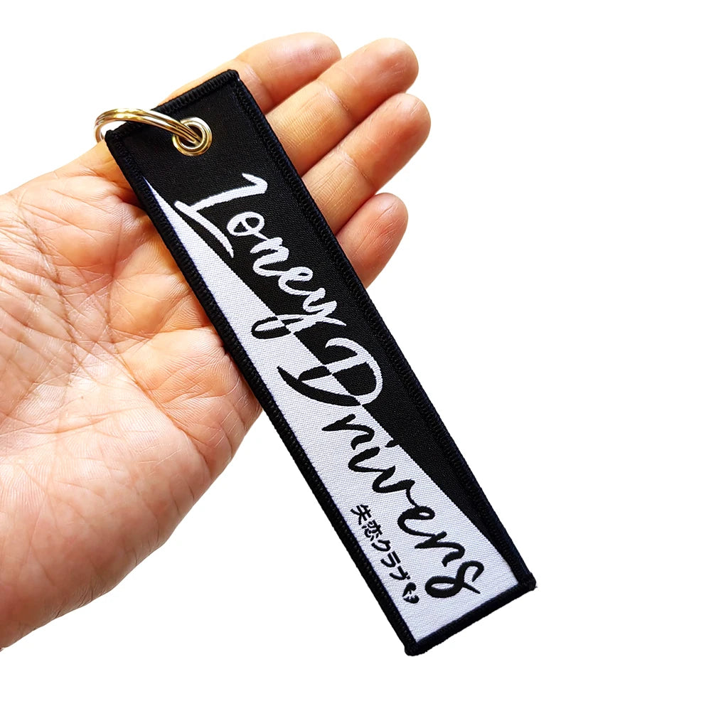 Men's Wallets Keychain Embroidered Fabric Keyring Keychain for Car Motorcycle Keys Key Organizer Holder Biker Accessories Gift