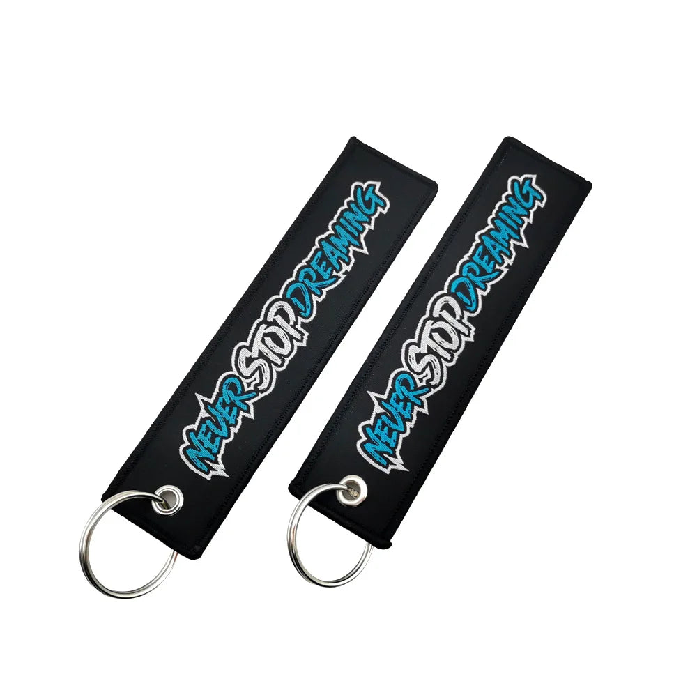 Men's Wallets Keychain Embroidered Fabric Keyring Keychain for Car Motorcycle Keys Key Organizer Holder Biker Accessories Gift