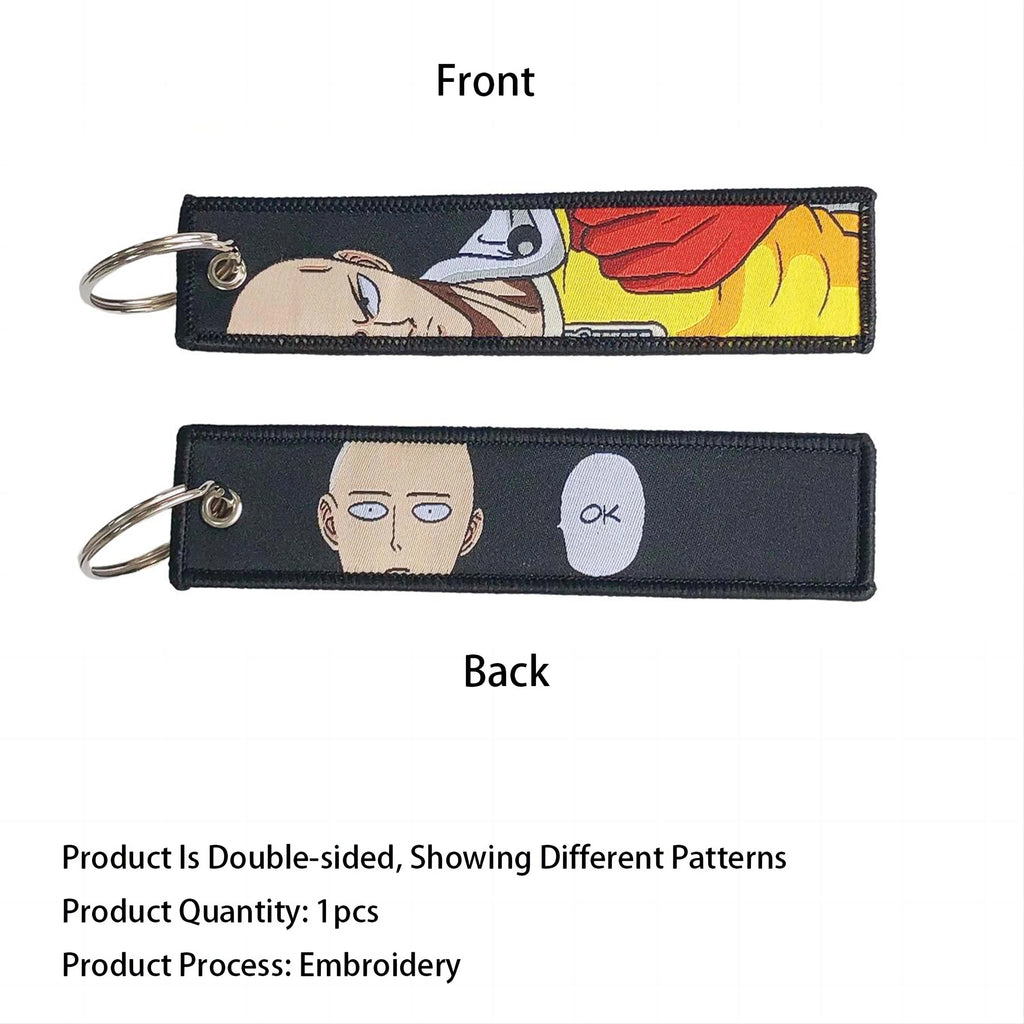 Anime Embroidery Jet Key Tag Comic Key chain Key Fobs Cartoon Keychains Accessories For Motorcycles Key ring wholesale Pendant
