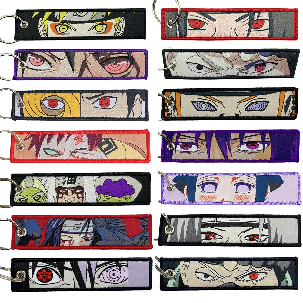 Classic Cartoon Keychain Anime Game Key Chain Accessories Keychains for Motorcycles and Cars Key Tag New Embroidery Key Fobs