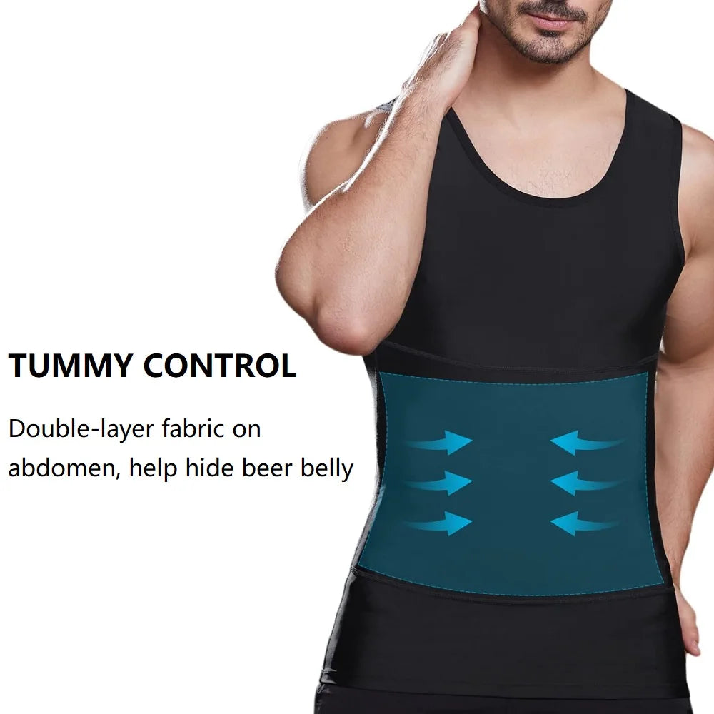 Key Kollections Men’s Compression Tank Top – Premium Slim Fit Shaping Undershirt