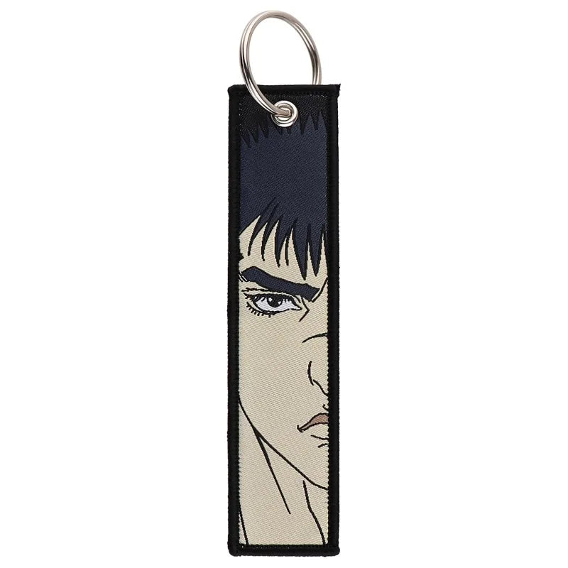 Anime JOJO's Bizarre Adventure Embroidery Keychain – Woven Fabric Pendant, Decorative Key Chain for Bags, Business Gift for Fans