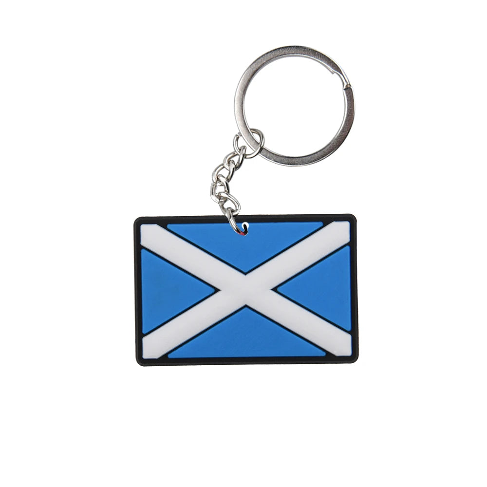 1pcs Colorful Flag Country Keychains Boy Girl UK Keyrings Kids USA Chicago Key Chains England Germany Key Rings For Party Favor