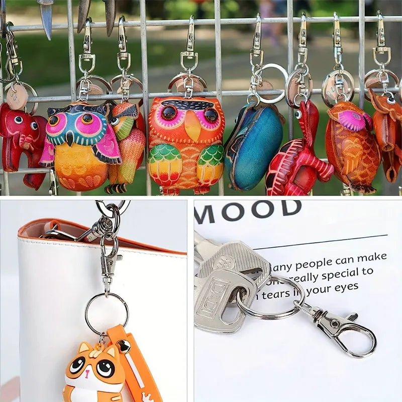 Keychain Making Kit 25PCS Keychain Clips Hooks and 25PCS Key Chain Rings Keychain Accessories, Lobster Claw Clasps for Crafts
