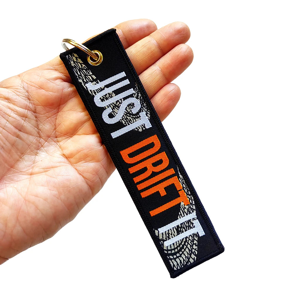 Men's Wallets Keychain Embroidered Fabric Keyring Keychain for Car Motorcycle Keys Key Organizer Holder Biker Accessories Gift