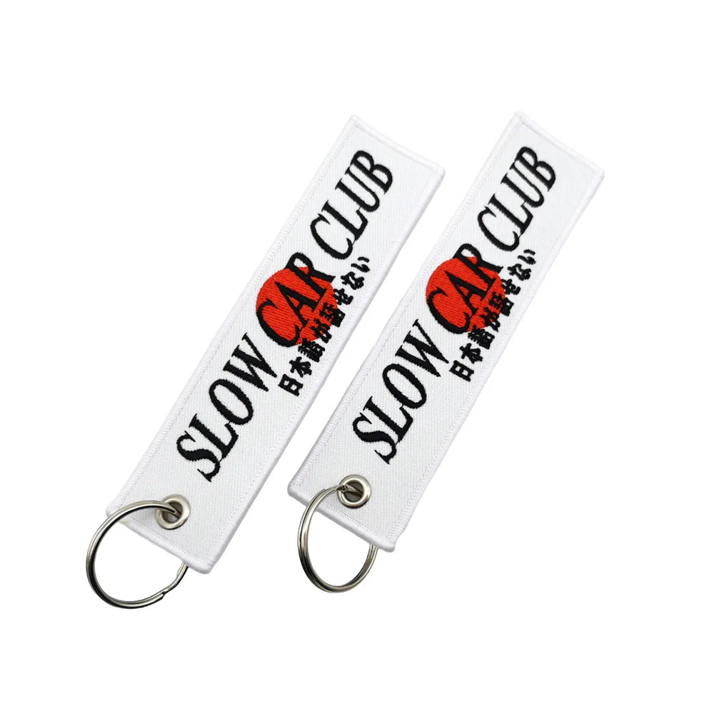 Men's Wallets Keychain Embroidered Fabric Keyring Keychain for Car Motorcycle Keys Key Organizer Holder Biker Accessories Gift
