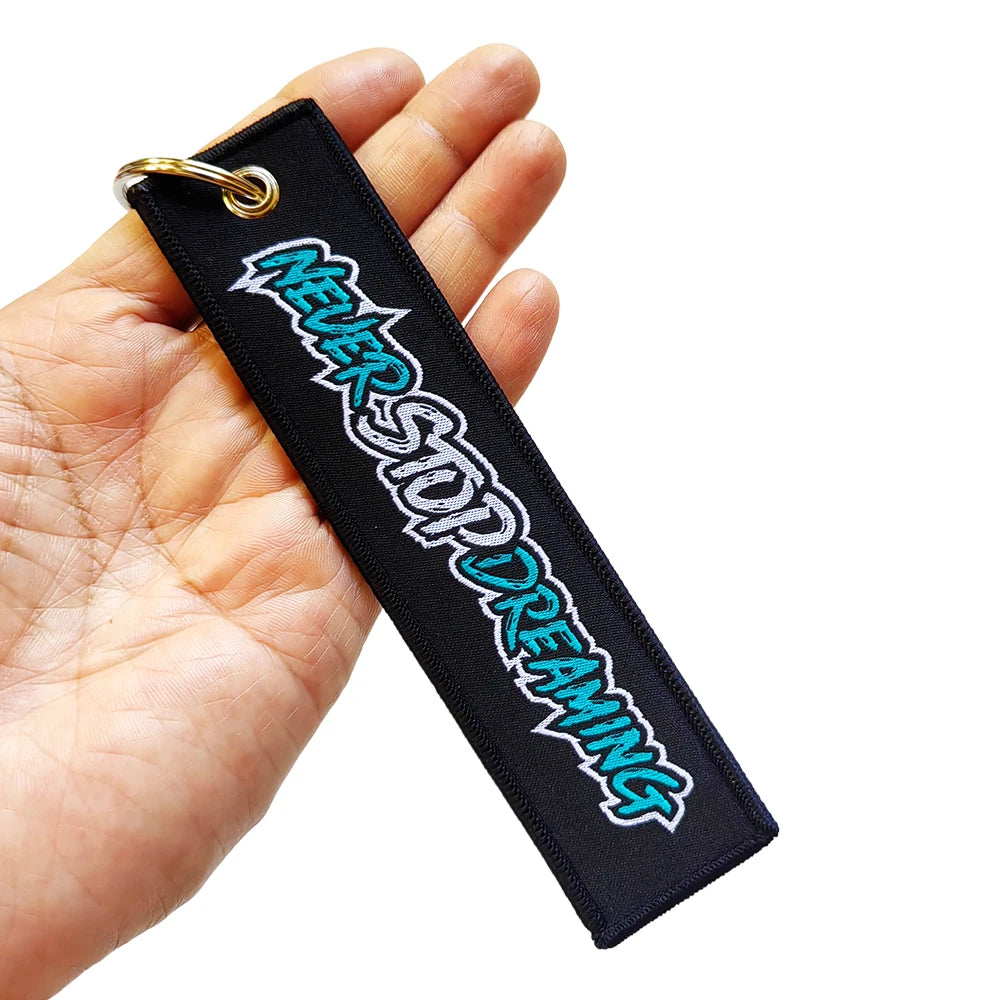 Men's Wallets Keychain Embroidered Fabric Keyring Keychain for Car Motorcycle Keys Key Organizer Holder Biker Accessories Gift
