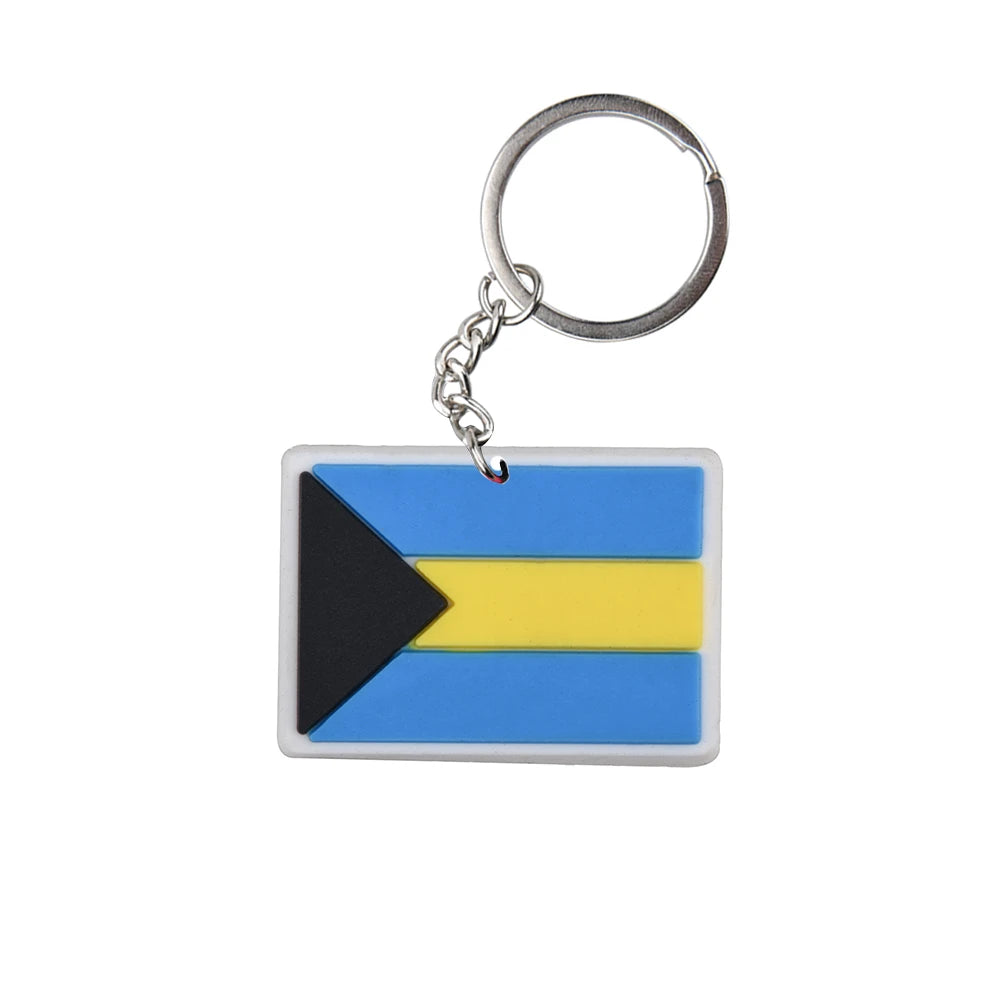 1pcs Colorful Flag Country Keychains Boy Girl UK Keyrings Kids USA Chicago Key Chains England Germany Key Rings For Party Favor