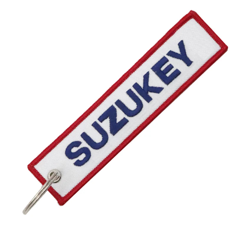 JDM Kawasexy logo Key Chain For Kawasaki Motocycle Key Ring Cars Keychain Gifts Double Sided Embroidery Fashion Keychain