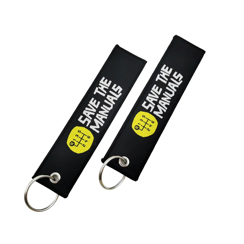 Men's Wallets Keychain Embroidered Fabric Keyring Keychain for Car Motorcycle Keys Key Organizer Holder Biker Accessories Gift