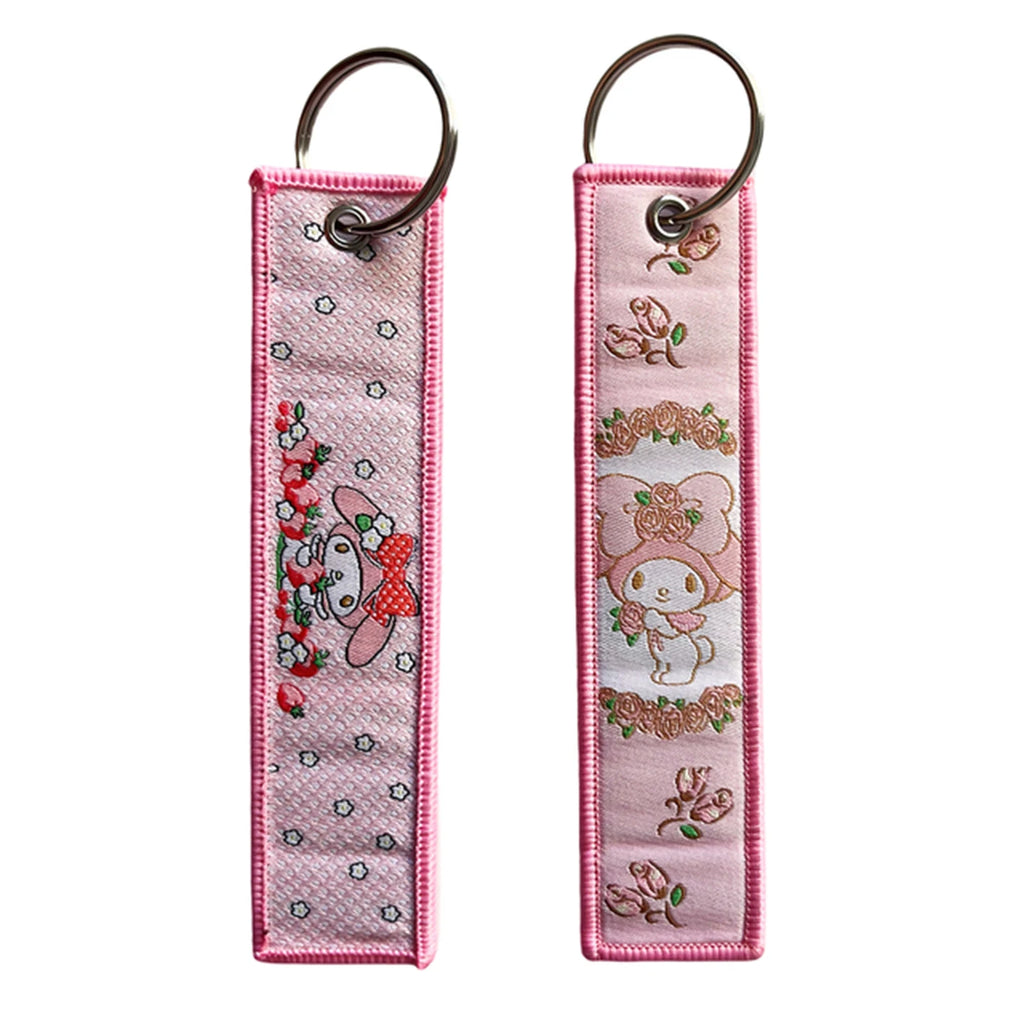 Anime Embroidery Jet Key Tag Comic Key chain Key Fobs Cartoon Keychains Accessories For Motorcycles Key ring wholesale Pendant