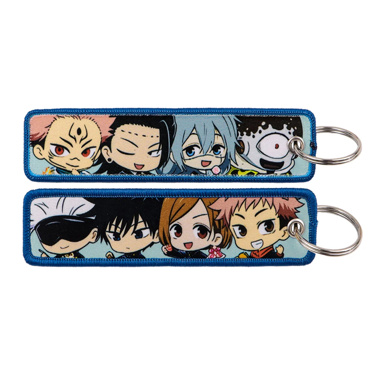 Anime Embroidery Key Fobs Manga Key Tags Keychains for Women Men Car Keyring Cosplay Accessories Chaveiro Fans Gift