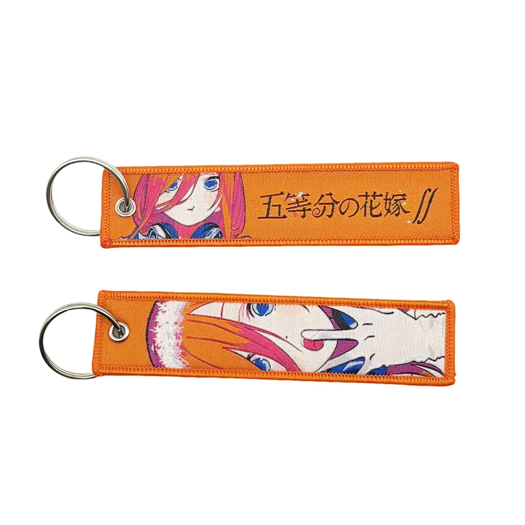 Anime Embroidery Jet Key Tag Comic Key chain Key Fobs Cartoon Keychains Accessories For Motorcycles Key ring wholesale Pendant